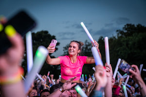 A crowd partying at Noughty 90's Festival Newcastle